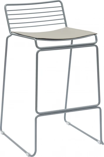 УТ000038988 Стул полубарный Danny серый с подушкой Stool Group (арт.УТ000038988)