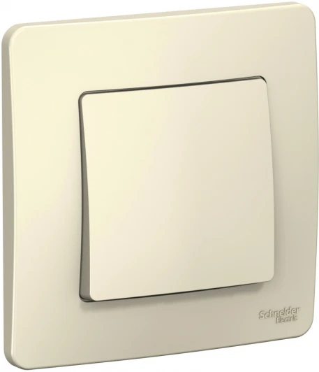 BLNVS010602 Выключатель встраиваемый одноклавишный (молочный) Systeme Electric Blanca BLNVS010602