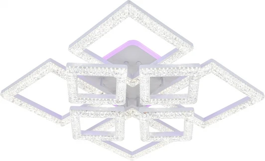 10287/8LED BL Потолочная люстра светодиодная Escada Aquarius 10287/8LED BL 125Вт, с ПДУ, металл/акрил, белый/прозрачный (220V)