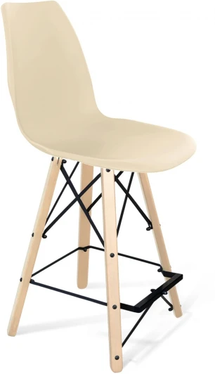 8704707802 Стул полубарный Sheffilton SHT-ST29/S80-1 бежевый/прозрачный лак/черный