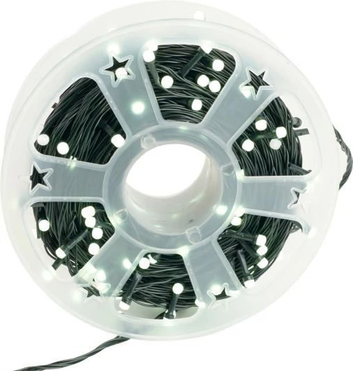 51437 Светодиодная гирлянда на бобине линейная 50м + 3м 5000К, c питанием от сети, зеленый шнур Feron CL98 51437