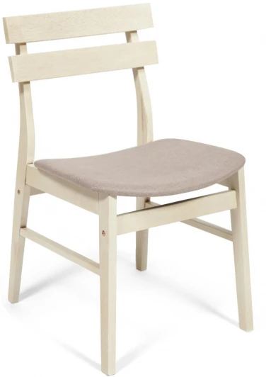 13809 CT 8805 Стул Fes с мягким сиденьем античный белый (дерево гевея)