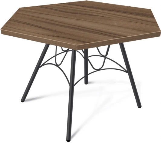 7024445501 Столик журнальный SHT-S100/ЛДСП 70 черный муар/орех тьеполо Sheffilton 7024445501