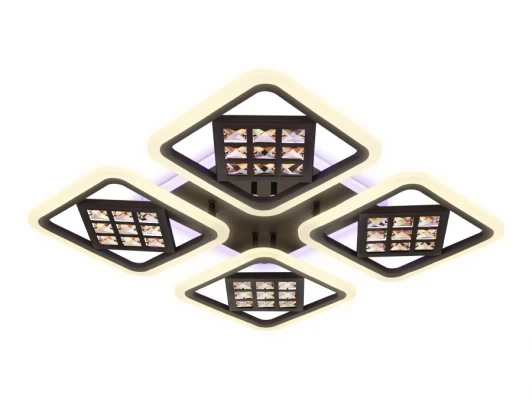 FA287 Потолочная люстра Ambrella Acrylica Ice FA287 (регулировка яркости, LED, 220V, пульт управления, управление смартфоном, умный дом - PC.Lamper)