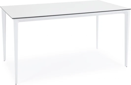 RC3050-180-90-A white "Малага" обеденный стол из HPL 140х80см, цвет молочный, каркас белый 4SIS арт.УТ-00006567