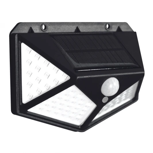 USL-F-167/PT100 SENSOR Садовый светильник на солнечной батарее, с датчиком движения. 100 светодиодов 1*18650 Li-Io аккумулятор в/к. IP44. Uniel USL-F-167/PT100 SENSOR