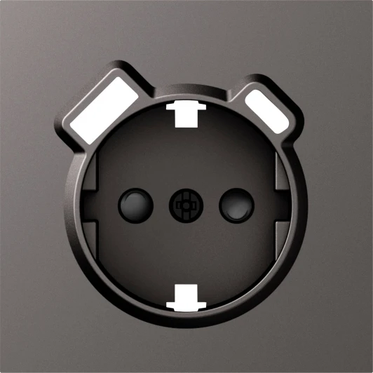 DS22945 Накладка для розетки Schuko с зарядным устройством USB A+C, со шторками 16A 250В, матовый титан Donel S08 DS22945