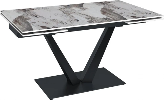 50925000001259 Стол раскладной Malibu (140+40+40), керамика глянцевая Pandora Top Concept арт.22773