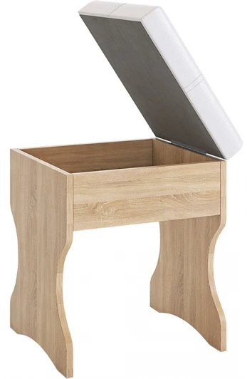 SPV-1.06.1544 Виктория-1 Пуф Mebelson (ЛДСП,ПВХ,Экокожа/Дуб сонома) арт.SPV-1.06.1544