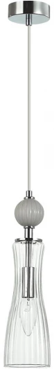 8269/1A Подвесной светильник Lumion Emily 8269/1A хром/серый/прозрачный, металл/керамика/стекло Е14 1*40W 220V (на проводе)