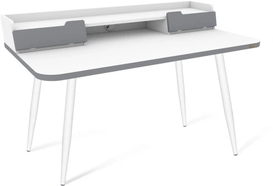 2331374403 Стол рабочий Sheffilton SHT-TU14/TT31 120/65 ЛДСП белый муар/белый шагрень/серый от фабрики Sheffilton