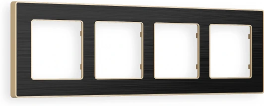 AF580544 Рамка Ambrella Volt ALFA Arctic (Черный Стекло органическое/Шампань) 4-ая AF580544