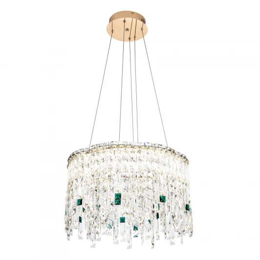 ML.2317.500 GD Подвесная люстра светодиодная хрустальная с регулировкой цветовой температуры Modelux MODELUX ML.2317.500 GD