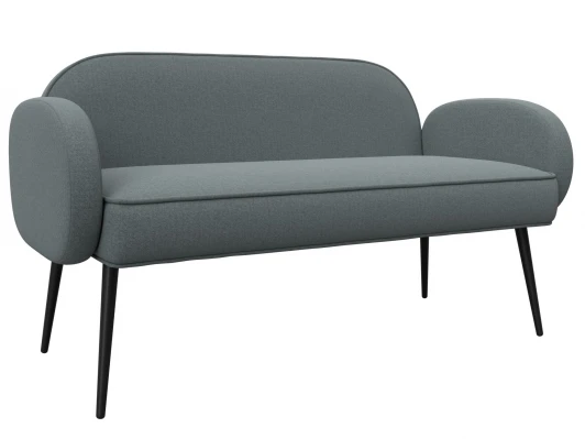 131082 Диван прямой Лига-086 (Фанера/Металл/Рогожка/Серый) Лига Диванов 131082