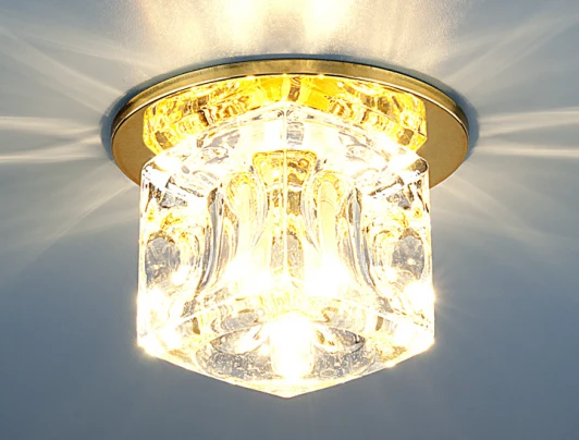 499  GD/CLEAR (золото / прозрачный) Встраиваемый точечный светильник Elektrostandard 499 GD/CLEAR (золото / прозрачный)