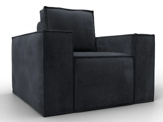 134992 Кресло Лига-081 НПБ (ДСП,Велюр/Темно-серый) Лига Диванов 134992