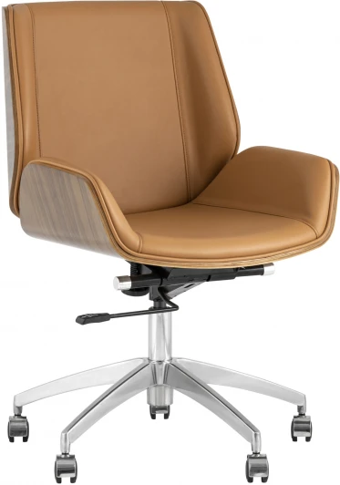 УТ000035609 Кресло офисное TopChairs Crown NEW, коричневое УЦЕНКА УТ000035609