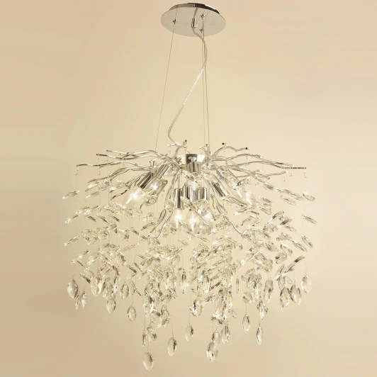 08180-0.4-08 CR Подвесная люстра хрустальная Reluce 08180-0.4-08 CR (220V, на тросе)