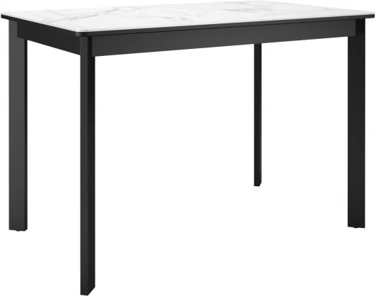 00-00073631 Стол DikLine LK110 Керамика Белый мрамор/подстолье черное/опоры черные арт.00-00073631