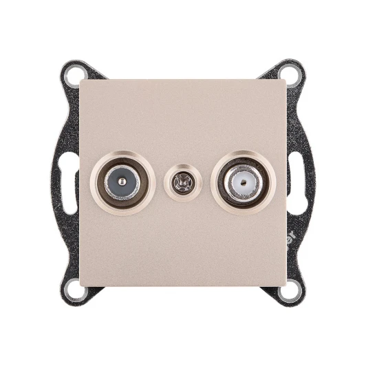 REA-035GD Розетка двойная TV (мама) + спутниковая SAT золотой Kollinger REA-035GD для Aspekt, Eleganz, Reflex