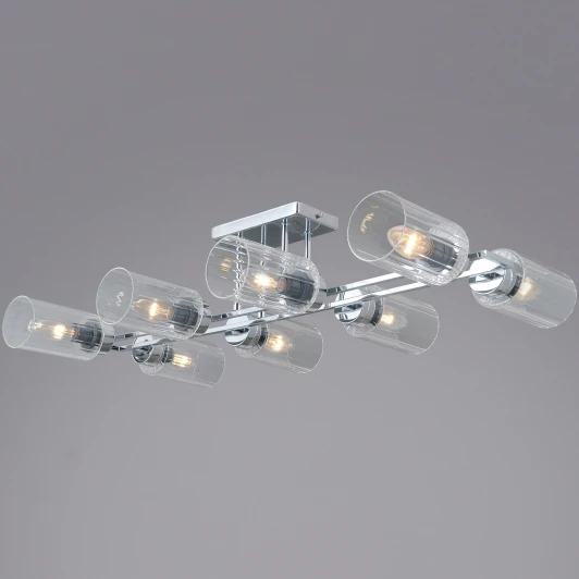 IL0780-8CSQ-25 CR NAPLES Потолочная люстра на штанге ILLUMICO IL0780-8CSQ-25 CR NAPLES (220V)