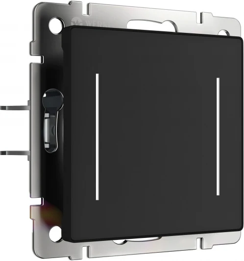 W4522008 Сенсорный выключатель двухклавишный с подсветкой (черный) Werkel W4522008 (a063602)