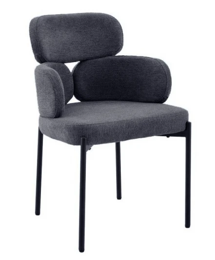 00-00082494 Стул DikLine 1311 т.к Серая UF925-12, опоры черные 00-00082494