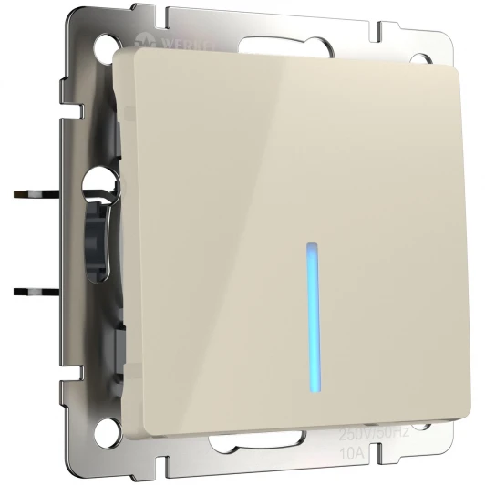 W1112103 Выключатель одноклавишный проходной с подсветкой (слоновая кость) Werkel W1112103 (a051463)