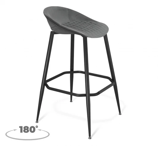 3709138001 Стул барный Sheffilton SHT-ST19-SF2/S1480 Туманная дымка/черный муар 3709138001