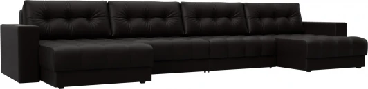 128569 Диван П-образный с декором Лига-049 НПБ Лонг Лига Диванов (Экокожа) арт.128569