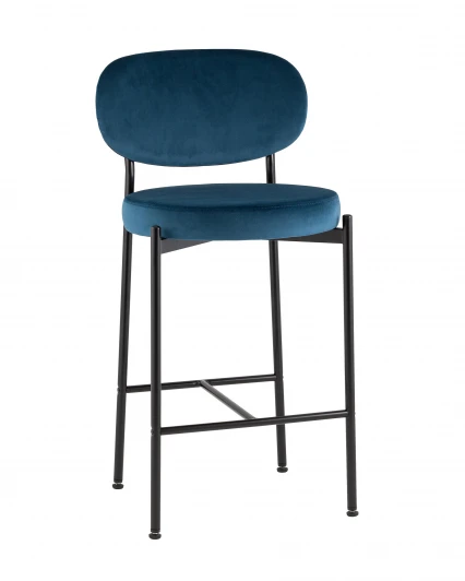 УТ000042506 Стул полубарный Бриф VD велюр синий Stool Group УТ000042506