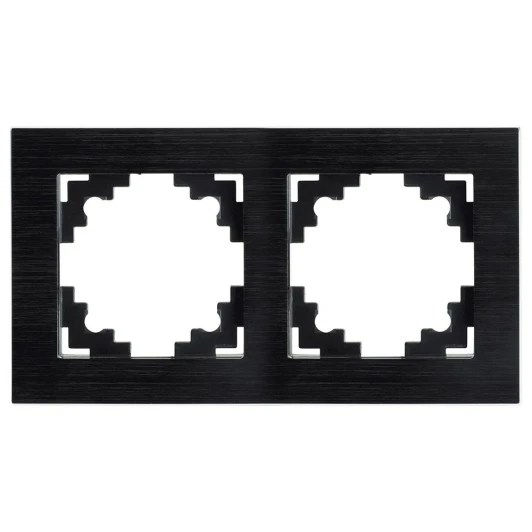 50016 Рамка на 2 поста (черный) Stekker Катрин 50016