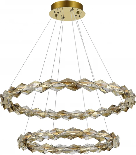 SL6009.203.02 Подвесной светильник ST Luce Diamanta SL6009.203.02 Хром/Прозрачный, Янтарный LED 1*45W 3000K (220V, на тросе)