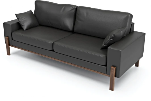 211070 Диван Arsko прямой Хангель экокожа черная