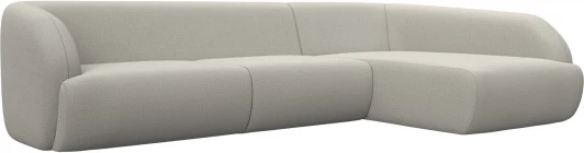 125480 Диван угловой Лига-041 правый угол (Бежевый/Рогожка) Лига Диванов арт.125480