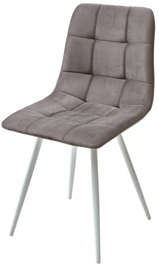 461MC04567 Стул UNO 25 ГРАФИТ #14, велюр / БЕЛЫЙ