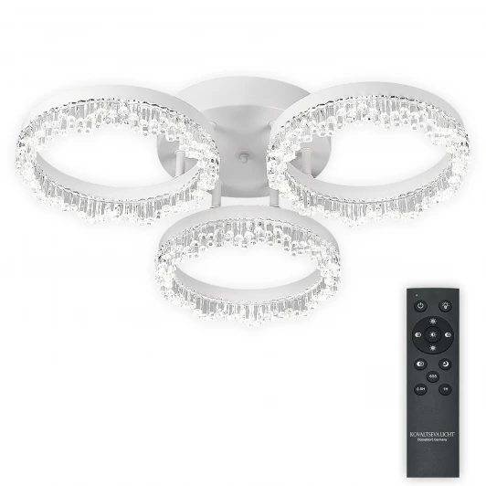 LED LAMPS 81483 Потолочная люстра светодиодная Natali Kovaltseva Day LED LAMPS 81483 (регулировка яркости, 220V, пульт управления, кольцо)