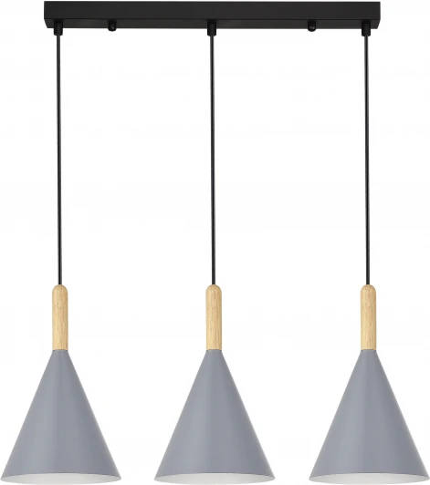 SLE1255-413-03 Светильник подвесной Evoluce Arket SLE1255-413-03 Черный/Серый E27 3*40W (220V, на проводе)
