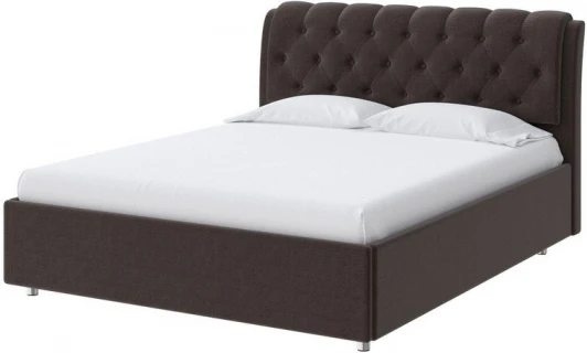 1921367 PROxSON Кровать Chester (Ткань: Рогожка Тетра Брауни) 140x200