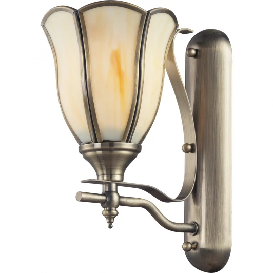 662-01-51 antique brass + tiffany Бра N-Light 662 662-01-51 antique brass + tiffany