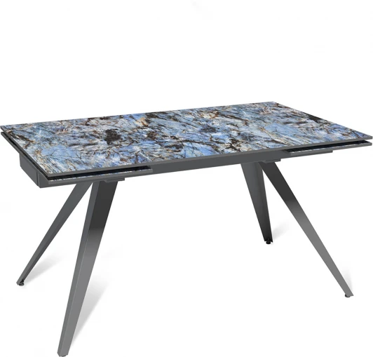 50168000001382 Стол раскладной Asti (140+40+40), керамика глянцевая Lemurian Blue Top Concept (21347)