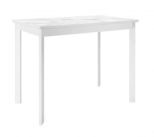 00-00074434 Стол DikLine LK90 Керамика Белый мрамор/подстолье белое/опоры белые 00-00074434 00-00074434