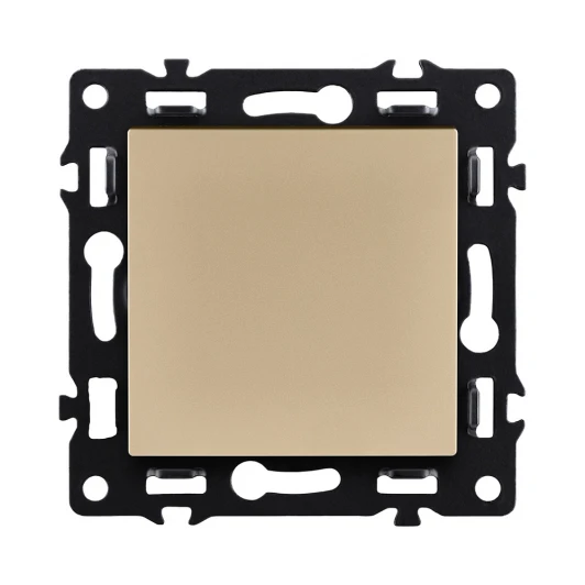 AS-001GD Выключатель 1-клавишный 10А/250В золотой Kollinger Asthetik AS-001GD