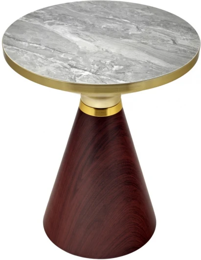 FR 1036 Кофейный столик Vision диам.40см x 54см, металл под дерево, керамика Bradexhome арт.FR 1036