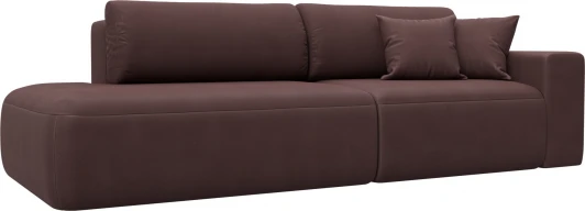 127719 Диван прямой Лига-036 НПБ Модерн подлокотник справа Лига Диванов (Замша) арт.127719