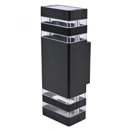 UUL-S18A 2x60W/E27 IP65 BLACK Настенный светильник уличный под лампы Е27 черный Uniel UUL-S18A 2x60W/E27 IP65 BLACK