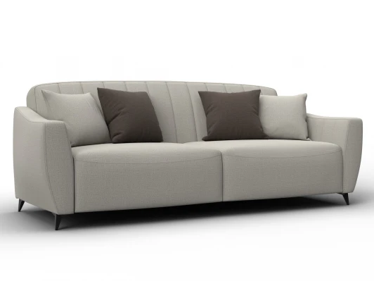 132562 Диван-книжка Лига-095 НПБ (ДВП,ДСП,ЛДСП,Брус,Фанера,ЛДВП/Металл/Рогожка/Бежевый) Лига Диванов 132562