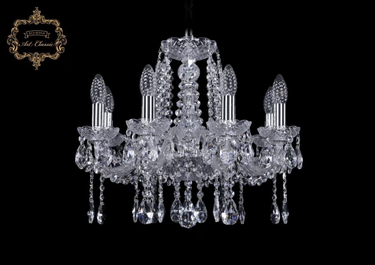 11.12.8.165.Cr.Sp Подвесная люстра Art Classic 11.12 11.12.8.165.Cr.Sp (220V, хрусталь, на цепи, подсвечник, свеча)
