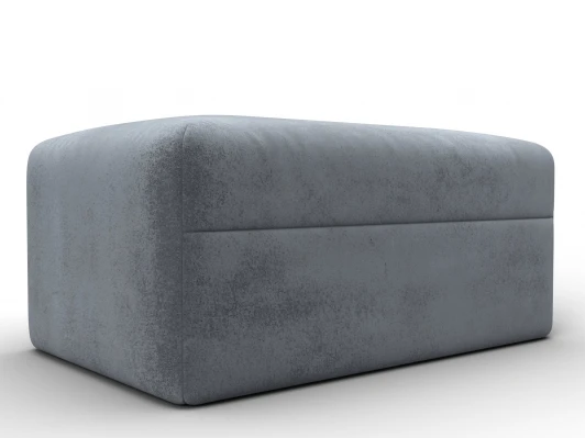 129572 Модуль пуф Лига-060 НПБ (ЛДСП,Брус,Фанера,Велюр/Серый) Лига Диванов 129572