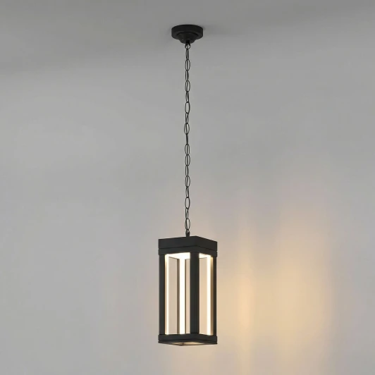 1528 TECHNO LED черный Подвесной уличный светильник светодиодный Elektrostandard Frame 1528 TECHNO LED 3000K чёрный